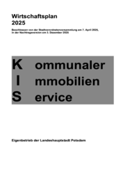 Wirtschaftsplan 2025 Nachtragsversion