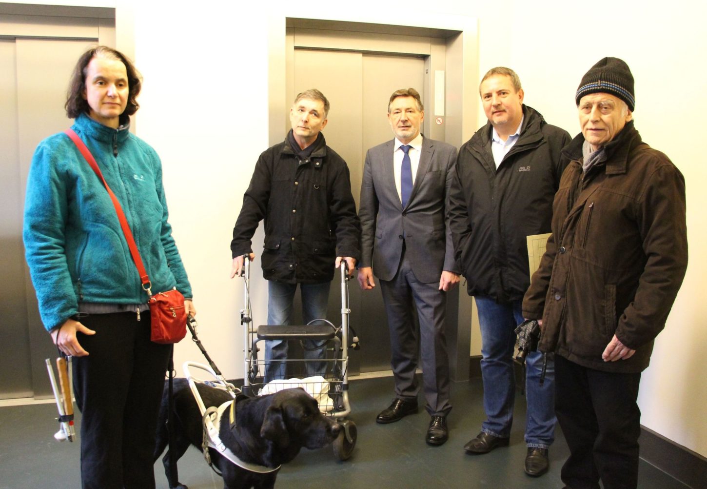 Die neue Fahrstuhlanlage im Rathaus