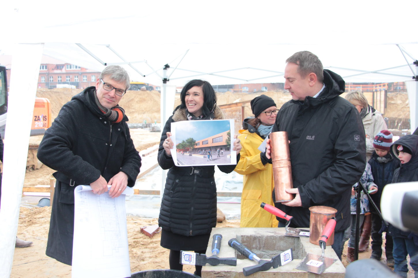 Grundstein Grundschule Rote Kaserne Ost