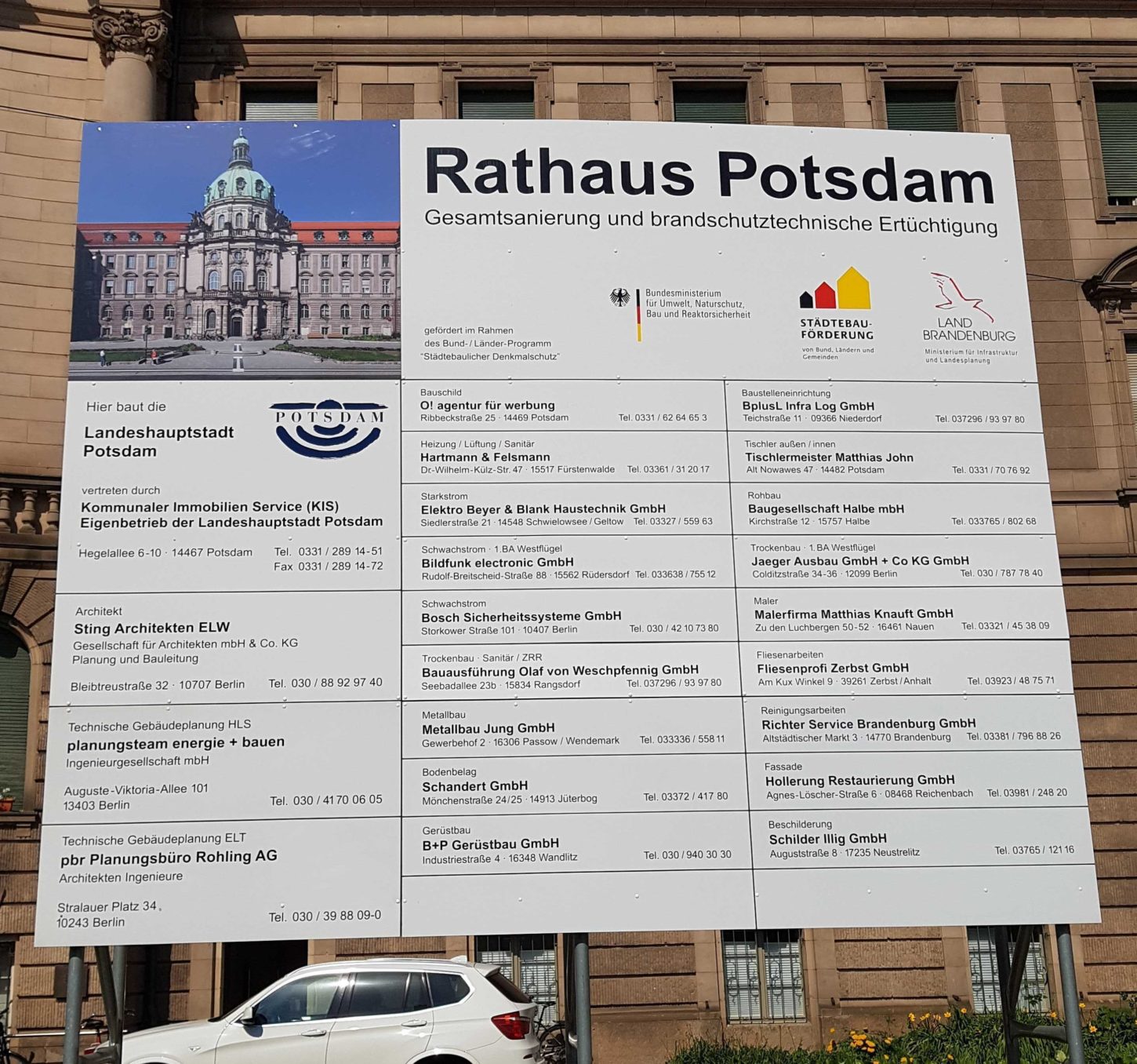Bauschild Rathaus Potsdam